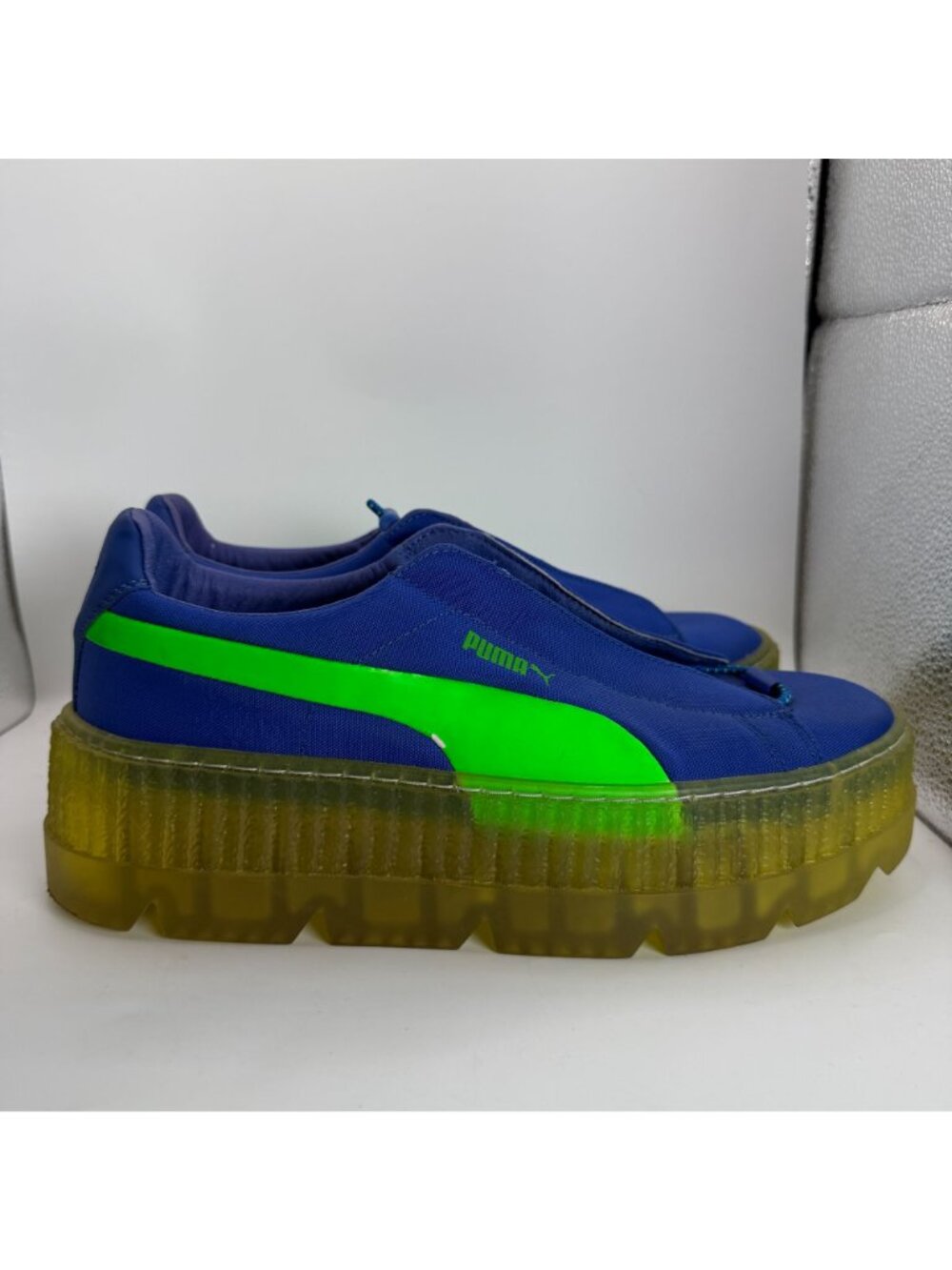Puma Fenty Cleated Creeper Surf Rihanna Blue Platform Sneakers Size 9.5 US - Picture 4 of 9